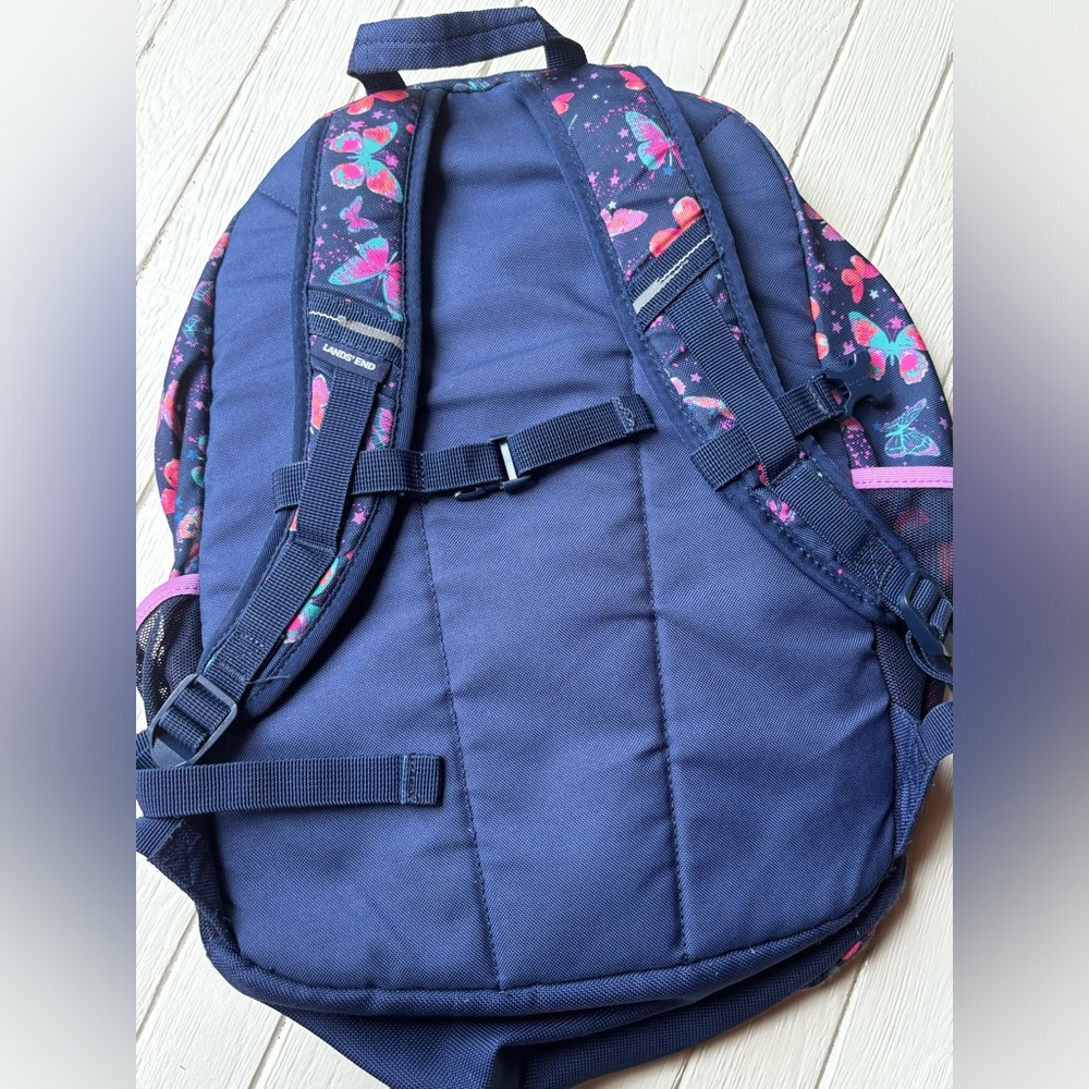 Lands’ End Butterfly Backpack Dark Blue - Picture 3 of 13